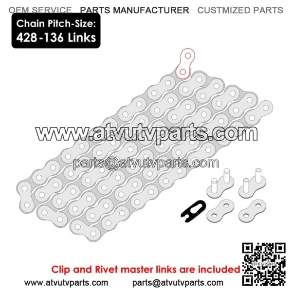 Drive Chain For Polaris Sportsman 90 2001-2014 / Sportsman 110 2016-2021 - Image 2