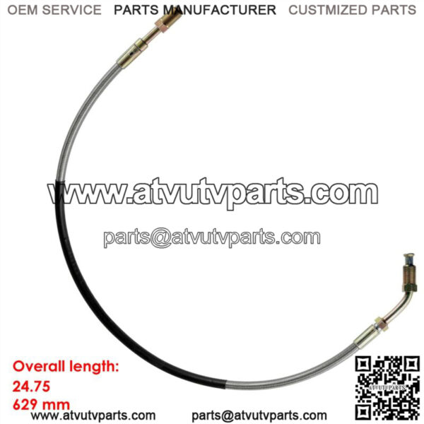 Front Left Brake Line w/ Fittings for Polaris Scrambler 400L 4x4 1995 1996 - Image 2
