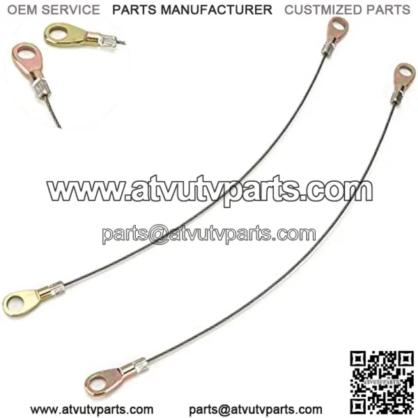 Car Tailgate Cables, 2Pcs Tailgate Cable Hook 53045 1065 Replacement for Kawasaki Mule 3000 3010 3020, Automotive Tailgate Cables Replacement Parts - Image 3