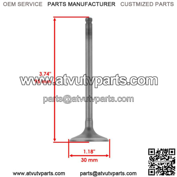 Intake & Exhaust Valve for Honda Rancher 420 2007 2008 / 14711-HN7-000 - Image 3