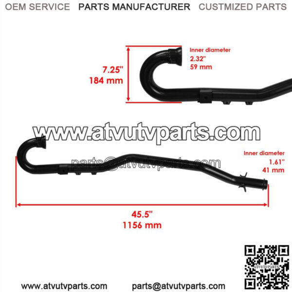 Exhaust Pipe For Polaris 1261242-489 1261080-029 1261242-029 - Image 2