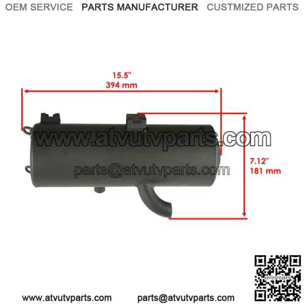 Exhaust Muffler Silencer For Polaris Sportsman 800 4X4 EFI 2007 Black Weld  (For: Polaris Sportsman 800) - Image 2