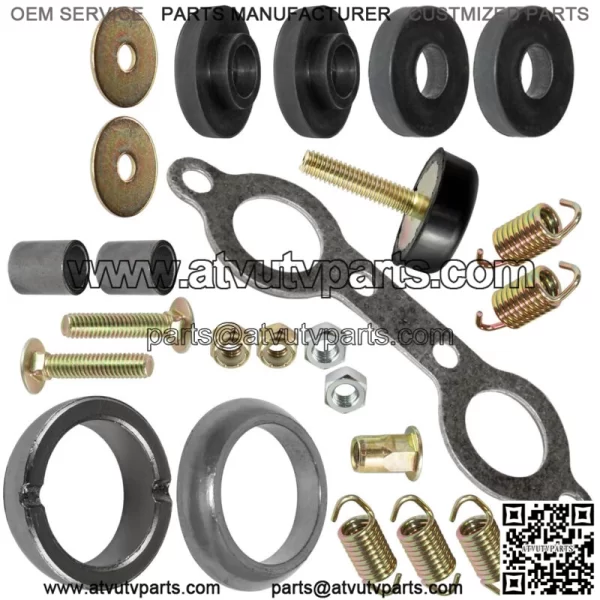 Exhaust Muffler Silencer Kit for Polaris Sportsman 800 EFI Forest 6x6 2007-2014 (For: Polaris Sportsman 800) - Image 4
