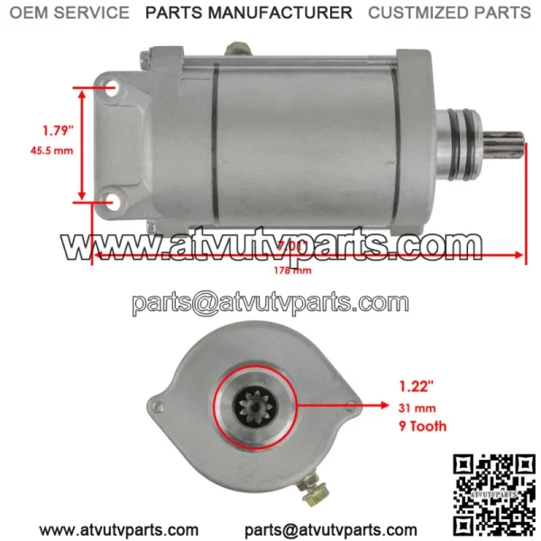 Starter & Drive for Polaris Sportsman 800 HO EFI 760 2008-2009 (For: Polaris Sportsman 800) - Image 2