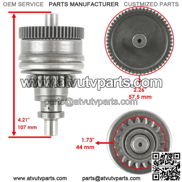 Starter & Drive for Polaris Sportsman 800 HO EFI 760 2008-2009 (For: Polaris Sportsman 800) - Image 3