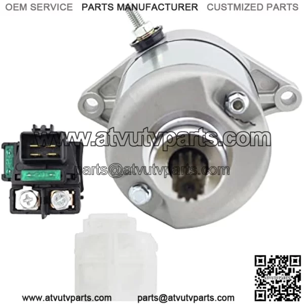Starter and Relay for Suzuki 02-07 Eiger 400 Auto LT-A400 2WD/4WD ATV,Eiger 400 2WD/4WD LT-F400 2002-2007 31100-38F00 18809 18840 SMU0297 31800-03G00 - Image 2