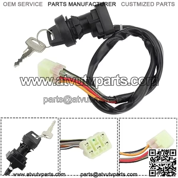 Starter w/Relay & Ignition Switch for Suzuki Eiger 400 2002-2007 2WD 4WD LT-A400 LT-F400 LT-F400F LT-A400F LT-A400C, 31100-38F00 18809 18840, 2002 2003 2004 2005 2006 2007 Eiger 400 Starter - Image 5