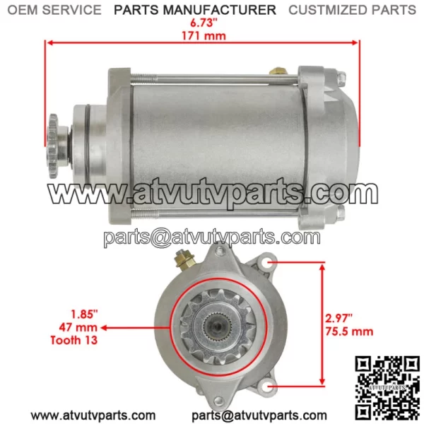 Starter for Kawasaki Atv KLF300 Bayou 300 21163-1141 New - Image 2