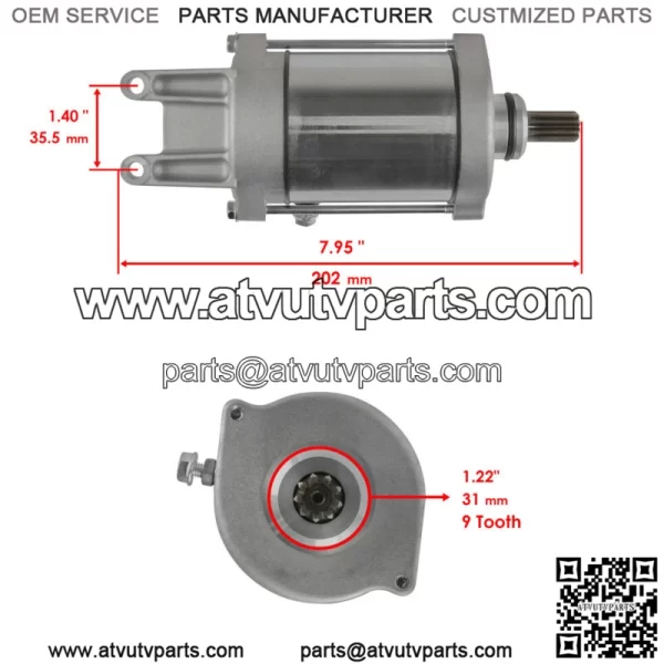 Starter & Drive for Polaris Xpedition 425 425Cc Engine 2000-2002 Relay Solenoid (For: Polaris) - Image 2