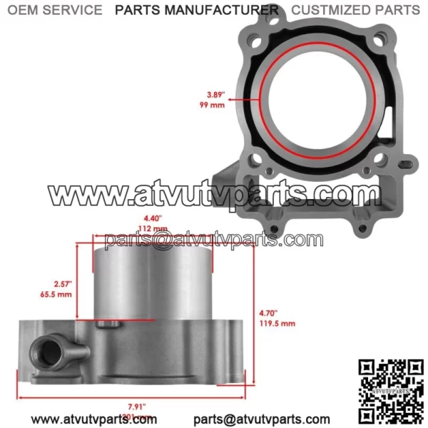 Cylinder Kit for Polaris Sportsman 450 HO 2016 2016 2017 2018 2019-2022 3022860  (For: Polaris Sportsman 570) - Image 2