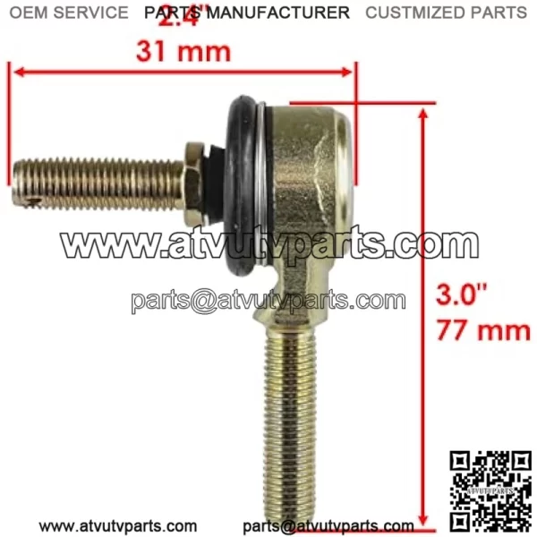 Two Sets Of Tie Rod End Kit Compatible with Kawasaki Kvf400A Kvf400C Prairie 400 4X4 1997 1998 1999 2000 - Image 2