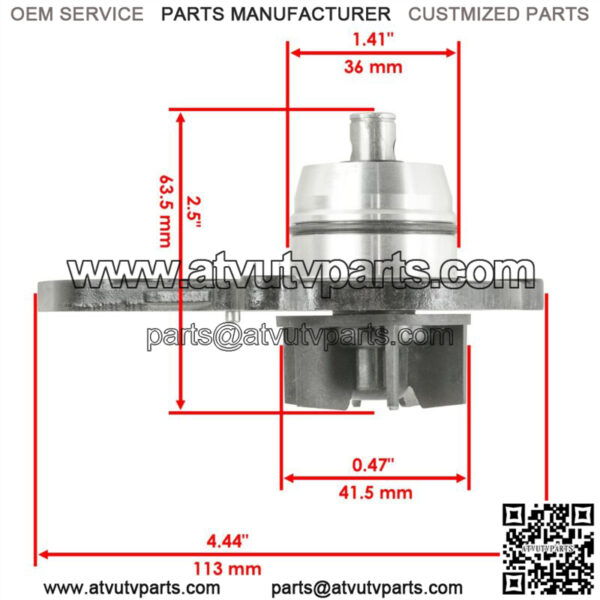 Water Pump Assembly w/ O-rings for Suzuki DR-Z400E DRZ400E 2005 2006 2007 - Image 3