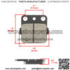 Brake Pads for Yamaha Raptor 125 YFM125R 2011-2013 Rear Brakes / 4D3-W0046-50-00 - Image 2