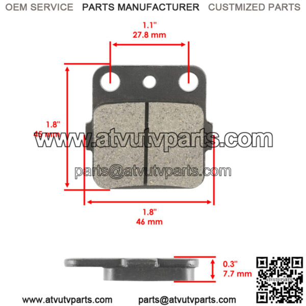Brake Pads for Yamaha Raptor 125 YFM125R 2011-2013 Rear Brakes / 4D3-W0046-50-00 - Image 2