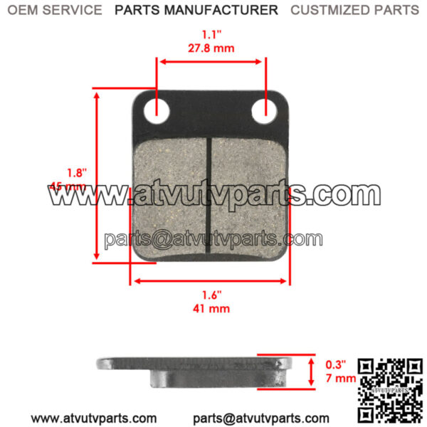 Front Brake Pads for Yamaha Kodiak 450 YFM450 03-2020 / Kodiak 400 YFM400 99-06 - Image 2