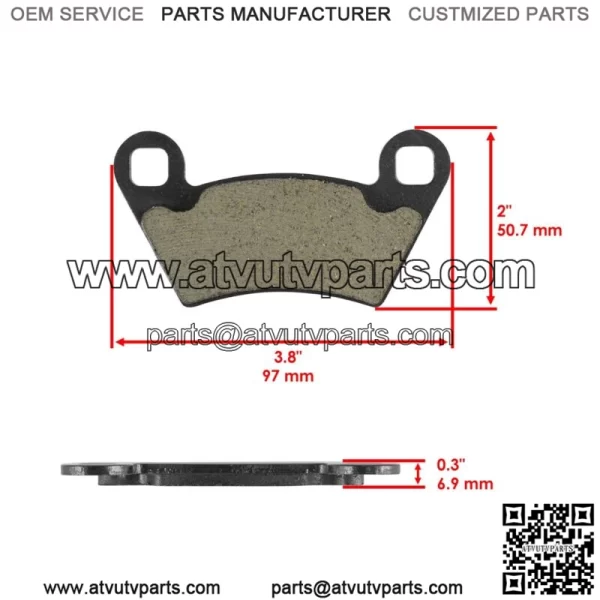 2x Front & Rear Brake Pads for Polaris Sportsman 570 X2 EPS 2015-2016 2018-2021 - Image 3