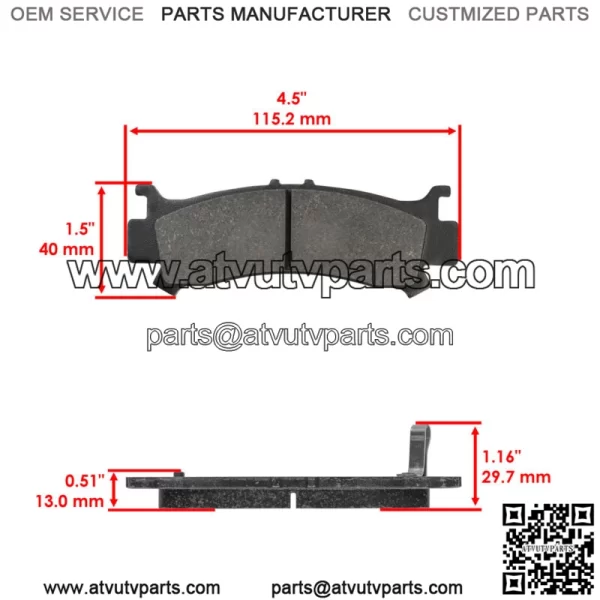 06431-HL4-A01  06432-HL4-A01 06451-HL4-A01 06452-HL4-A01 Brake Pads for Honda - Image 5