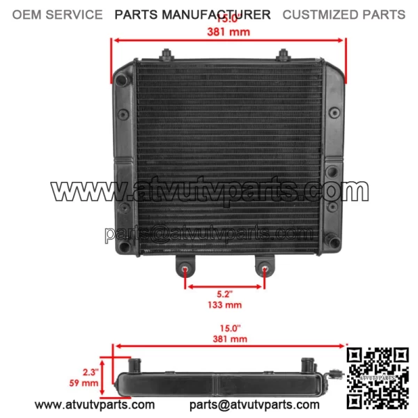 Radiator for Polaris Sportsman 570 4X4 6X6 2014 2015 2016 2017 2018 2019-2023 - Image 2