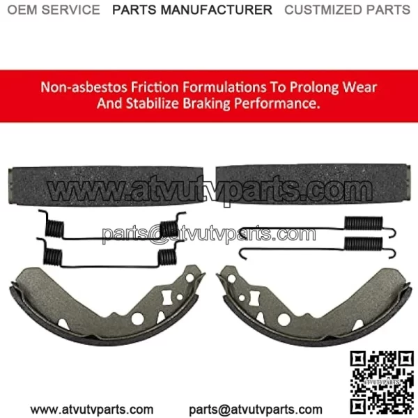 Rear Brake Shoes Springs Pins for Kawasaki Mule 500 520 550 600 610 SX KAF300 KAF400 - Image 2