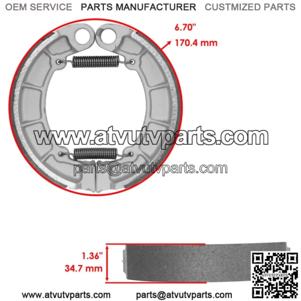 Front & Rear Brake Pads Shoes for Kawasaki KVF400 Prairie 400 1998 99 00 01 02 - Image 2