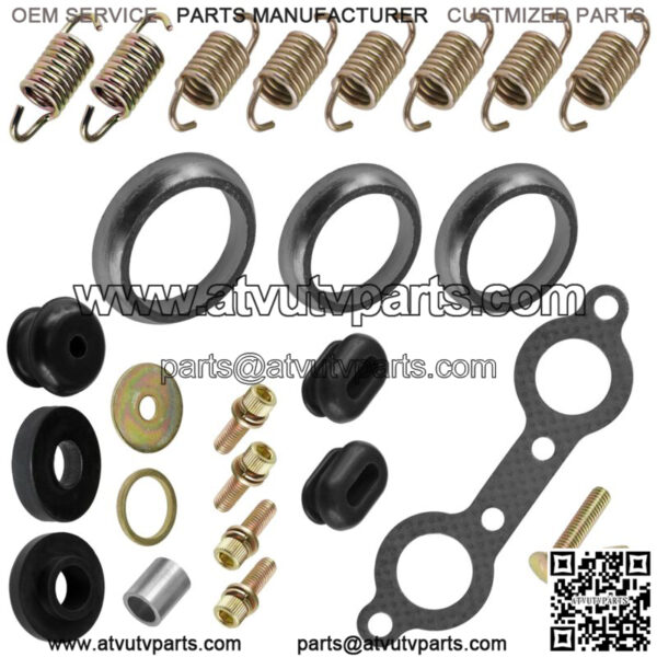 Exhaust Muffler Silencer Kit for Polaris Ranger Crew 800 / Ranger XP 800 2012
