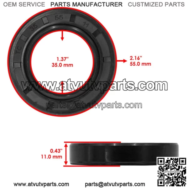 BD3-F537Y-00-00 Rear Hub Seal For Yamaha Grizzly 90 YFM90 2019 2020 2021-2024 - Image 2