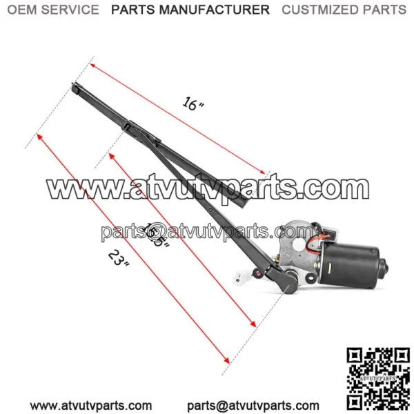 UTV 12V Electric Windshield Wiper Motor Kit for Arctic Cat Wildcat and Wildcat 4 (For: More than one vehicle) - Image 3