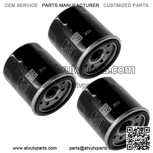 3 Pack Oil Filter for Yamaha YFM660 Grizzly YXR660 Rhino YFM450 Kodiak YYFM450Fx (For: 2006 Yamaha Rhino 660) - Image 3