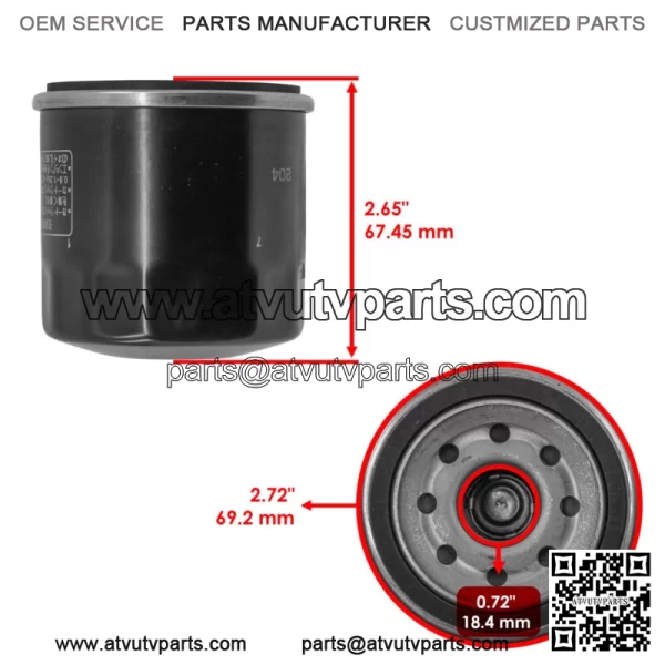 Oil Filter for Yamaha YXR660 Rhino YZF R6 599 XJ6 Diversion 600 2006-2018 - Image 2