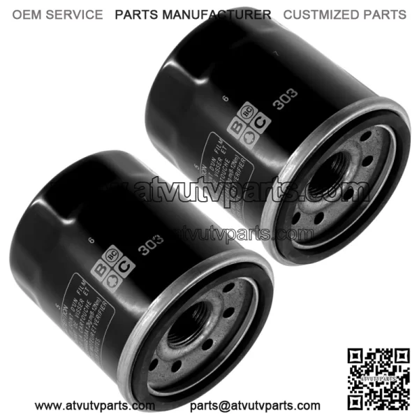 2 Pack Oil Filter for Yamaha YFM660 Grizzly YXR660 Rhino YFM450 Kodiak YFM450Fx (For: 2006 Yamaha Rhino 660) - Image 3