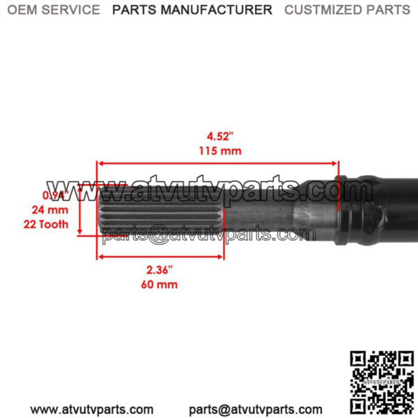 Rear Prop Shaft For Polaris 1333424 1333126 1333195 1333272 - Image 2