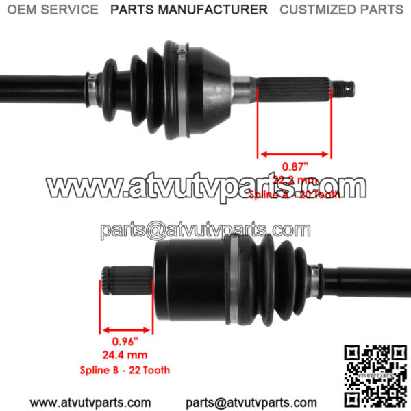 for Polaris 1380234 Front Left / Right Complete CV Joint Axle - Image 3