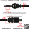 for Polaris 1380197 1380240 Rear Right and Left Complete CV Joint Axles - Image 3