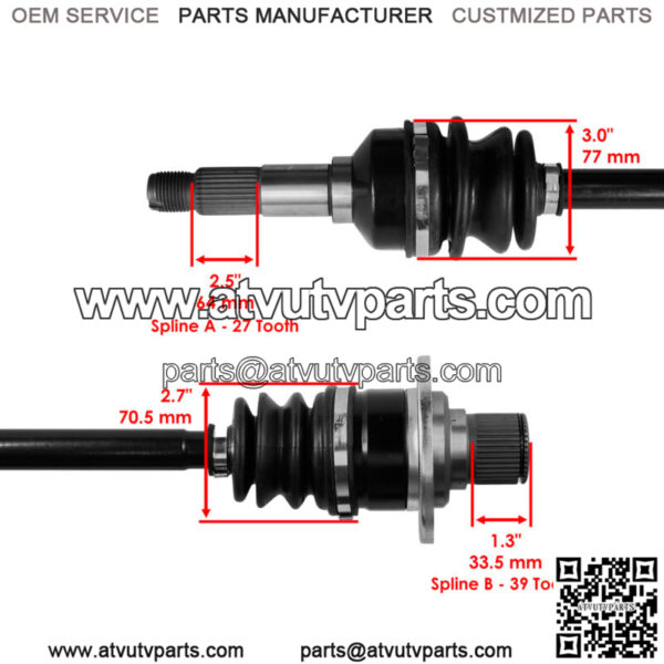 for Yamaha Rhino 700 YXR700F FI 4WD 2008 2009 2011-2013 Rear Right CV Joint Axle - Image 3