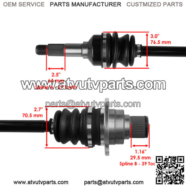 for Yamaha 5UG-F531H-20-00 5UG-F531H-21-00 Rear Left Complete CV Joint Axle - Image 3