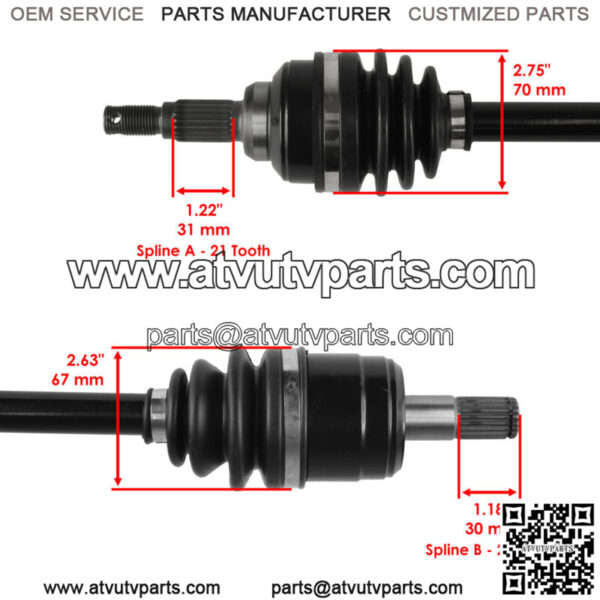 Front Left CV Joint Axle for Honda TRX400FW 1995-2001 42350-HM7-003 Drive Shaft - Image 3