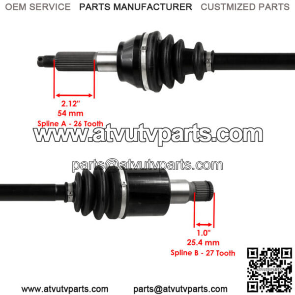 Rear Right Complete CV Joint Axle for Polaris RZR 800 EFI 2008-2010 - Image 2