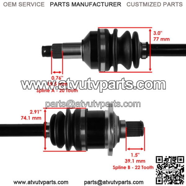 Rear Right CV Joint Axle for Arctic Cat 500 4X4 2005-2010 2013 2014 - Image 3