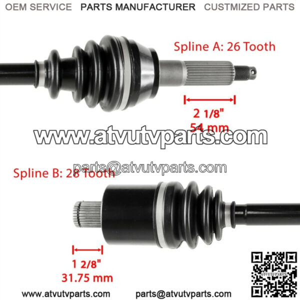Front Rear Left and Right CV Joint Axle fits Polaris Sportsman 570 2015 - 2017 - Image 5