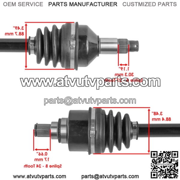 CV Axles For Arctic Cat Wildcat Sport 4x4 LTD XT SE 2015-2019 Front And Rear - Image 5