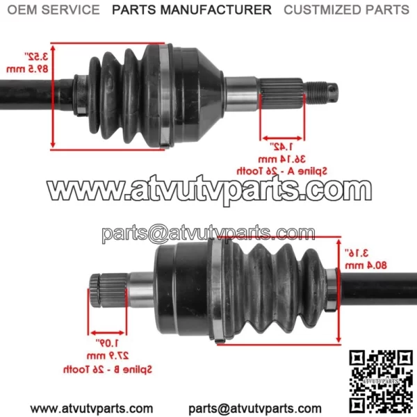 Front Left & Right CV Axles For Kawasaki Teryx 800 KRF800 Camo 2014-2021 - Image 5