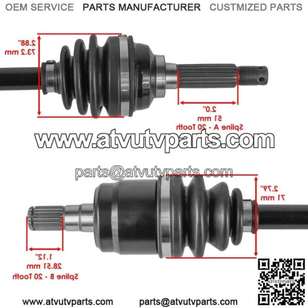 Front Left CV Axle For Suzuki Eiger Auto 4x4 LT-A400FC 2005-2007 - Image 3