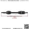 Front Left And Right CV Axle For Suzuki King Quad LT-A400 LT-F400 2008-2022 - Image 2