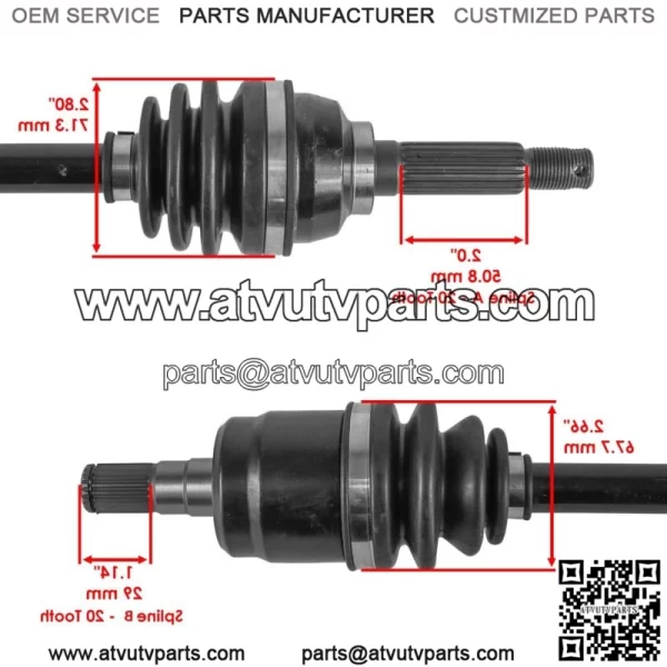 54901-03G23 54901-03G20 54901-03G22 Front Right CV Joint Axle For Suzuki Vinson - Image 3