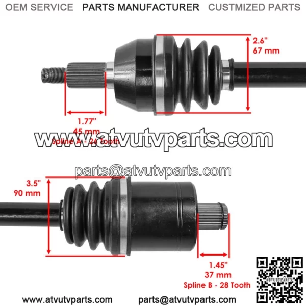 Rear Right Complete CV Joint Axle for Polaris RZR XP 1000 2014 2015 2016 2017 (For: Polaris) - Image 3
