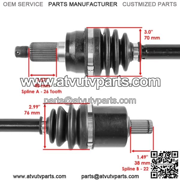 2 Front Left and Right CV Joint Axle Bearing fits Polaris Sportsman XP 1000 2015 (For: Polaris) - Image 3