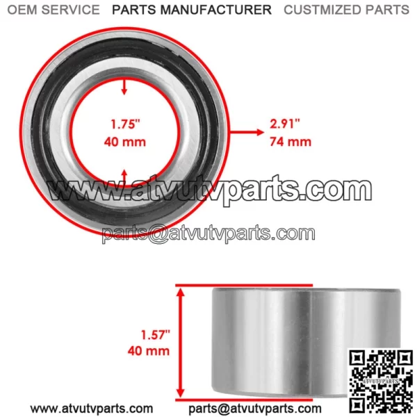 Rear Wheel Ball Bearings for Polaris Sportsman 500 EFI 2006-2009 - Image 2