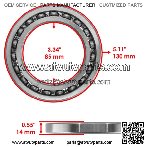 Rear Differential Bearing Seal Kit for Yamaha Rhino 700 YXR700F 4X4 FI 2008-2013 (For: 2006 Yamaha Rhino 660) - Image 5
