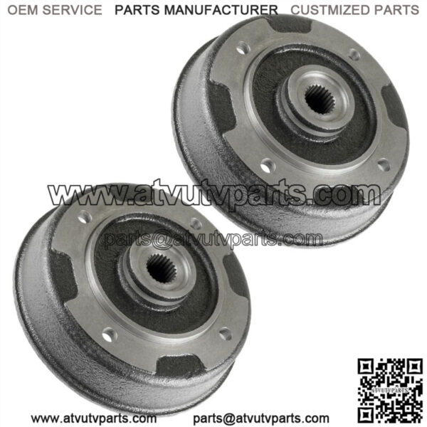 Rear Left and Right Brake Drum fits Kawasaki Mule 520 KAF300D 2000 2001