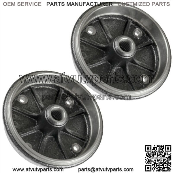 Rear Left and Right Brake Drum fits Kawasaki Mule 520 KAF300D 2000 2001 - Image 3
